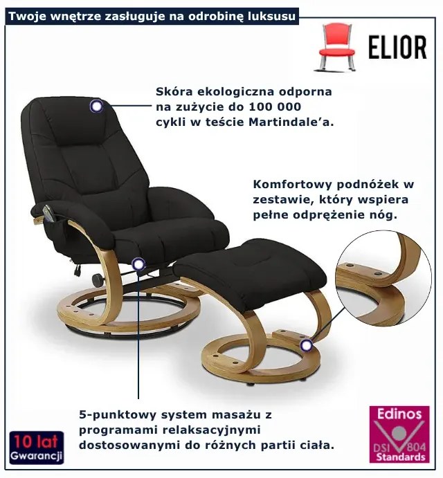 Fotel Podgrzewany Z Masażem T3-R84