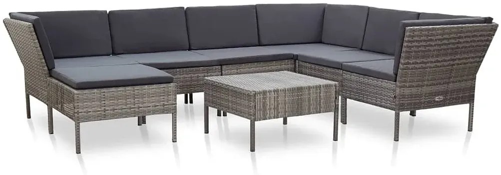 Zestaw szarych mebli ogrodowych B1-W91