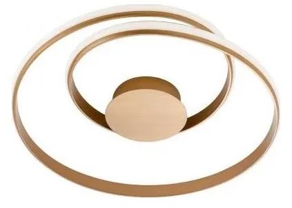 Redo 01-1887-LED Ściemnialna lampa sufitowa TORSION LED/29W/230V średnica 55 cm brązowa