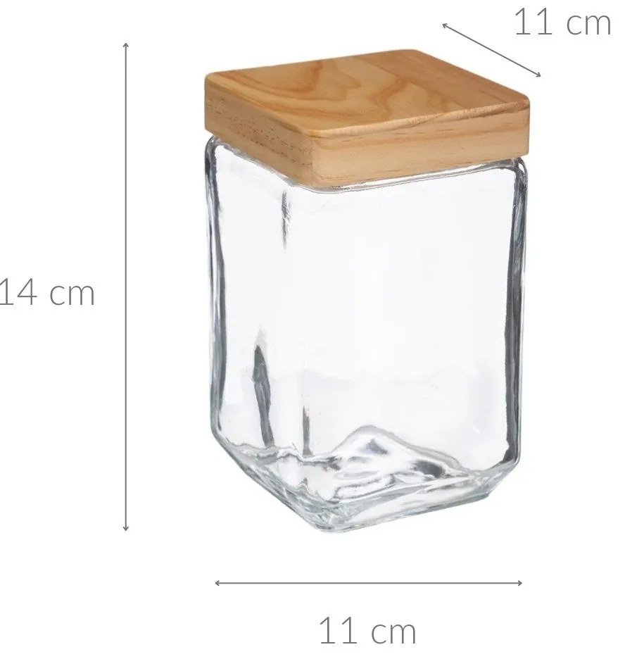 Pojemnik na sypkie produkty spożywcze, 1,25 L, szklany