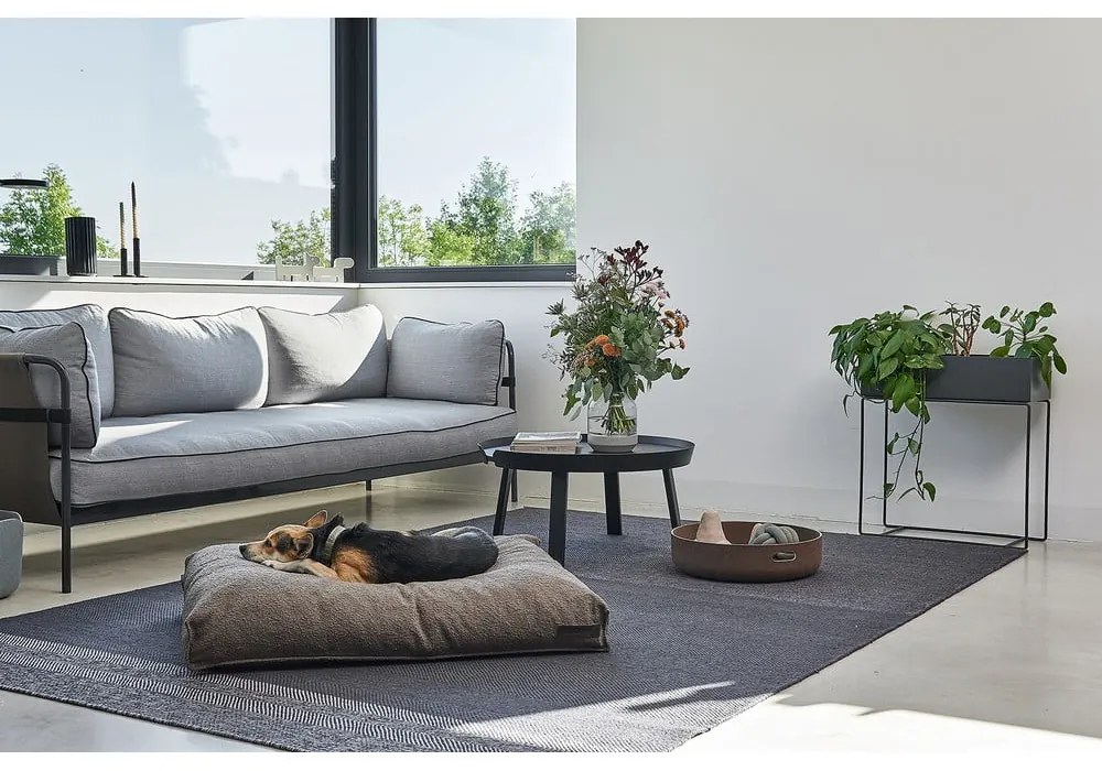 Brązowy materac dla psów z materiału bouclé 120x90 cm Mondo Chocolate L – MiaCara