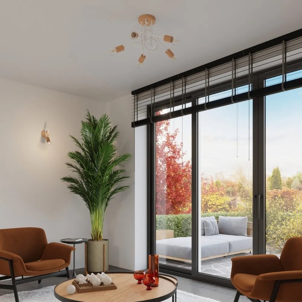 Lampa sufitowa w naturalnym kolorze 15x61 cm Tumber – Sollux