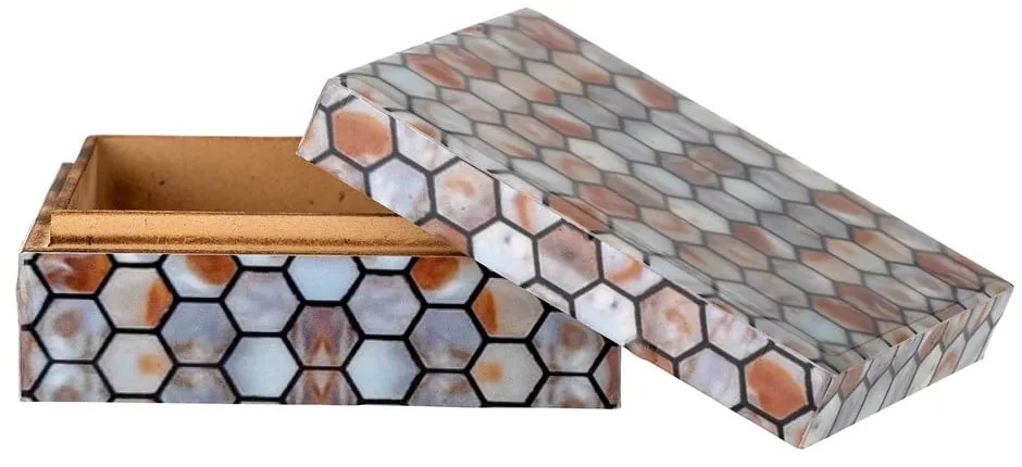 Pojemnik dekoracyjny z żywicy polimerowej 13x10x5 cm Domino – Bloomingville