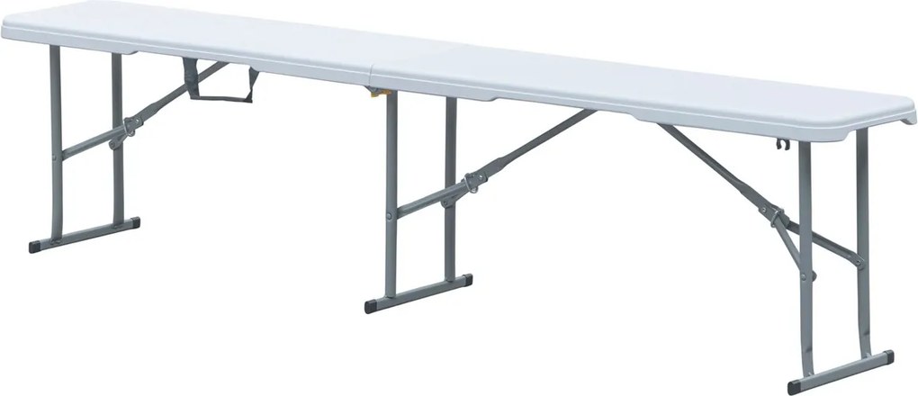 Autronic Ławka ogrodowa, metal, plastik, biały, AZ-K 1001 WT