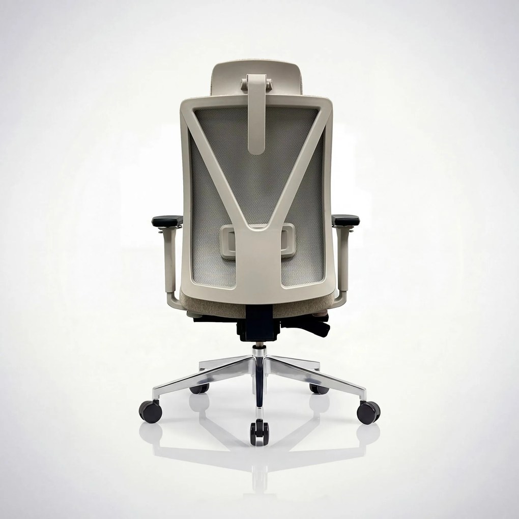 Fotel biurowy ergonomiczny obrotowy jasnobeżowy: VECTOR