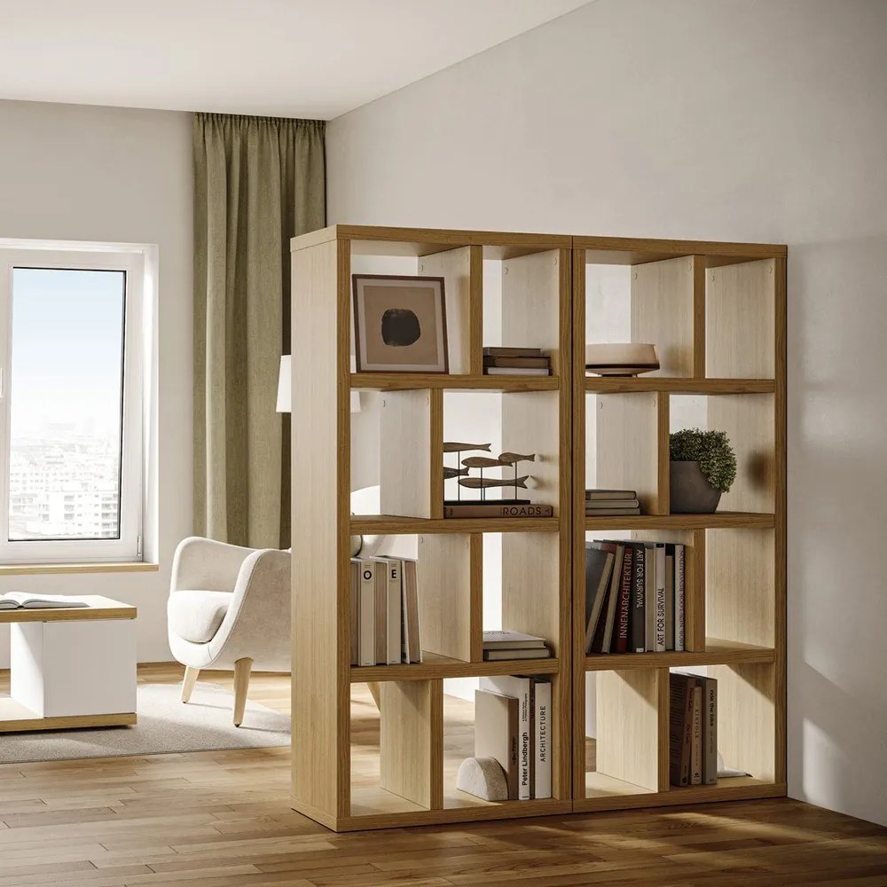 Regał w dekorze dębu 70x159 cm Berlin – TemaHome