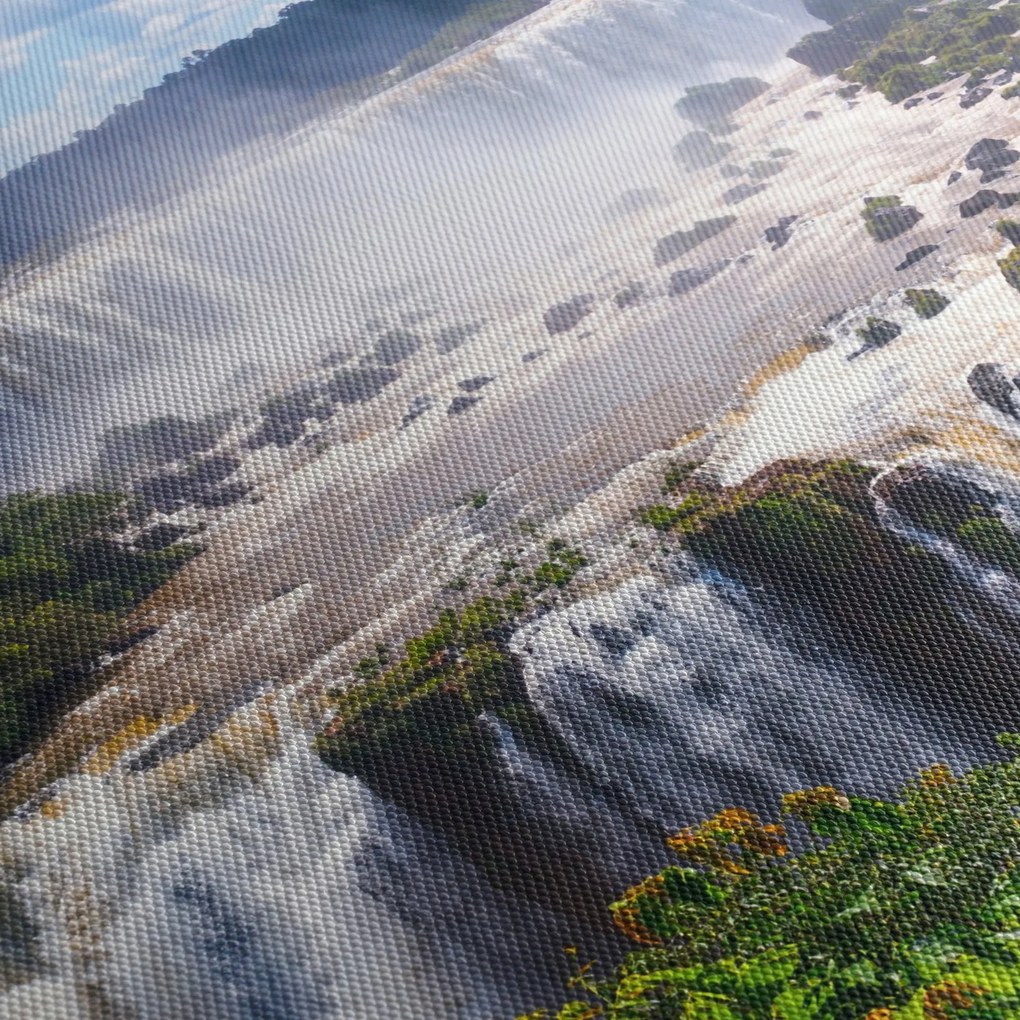 Obraz wodospadu Iguassu (z zegarem) (90x30 cm)