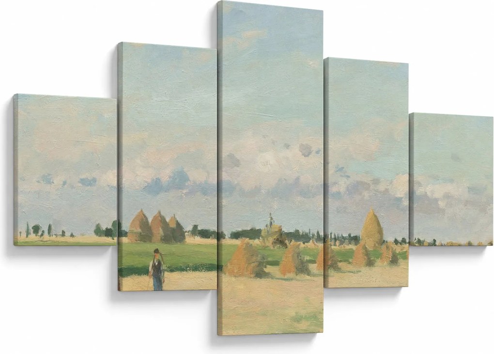 Obraz - Camille Pissarro, Landscape, Ile de France, reprodukcje (125x70 cm)