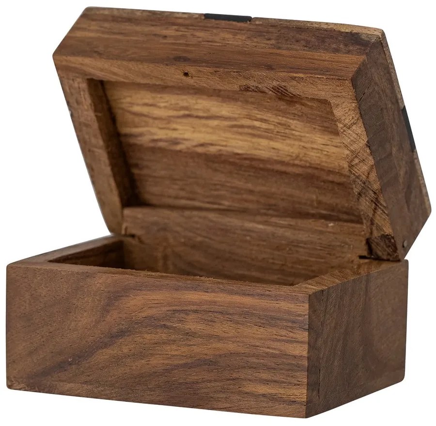 Brązowy drewniany pojemnik dekoracyjny 6,5x4,5x4 cm Cemile – Bloomingville
