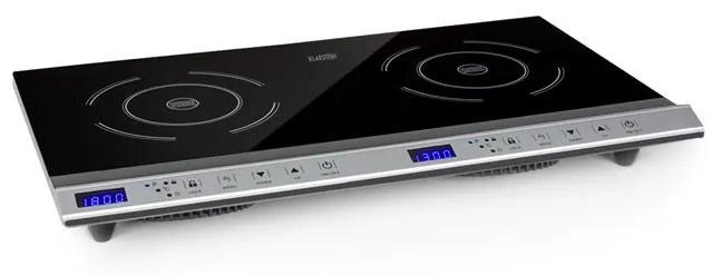 Klarstein Cucinata 3100W Kuchenka Indukcyjna 2 Strefy Gotowania Srebrny