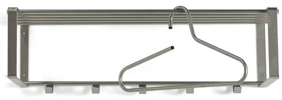 Metalowy wieszak ścienny w kolorze srebra z półką Rex – Spinder Design