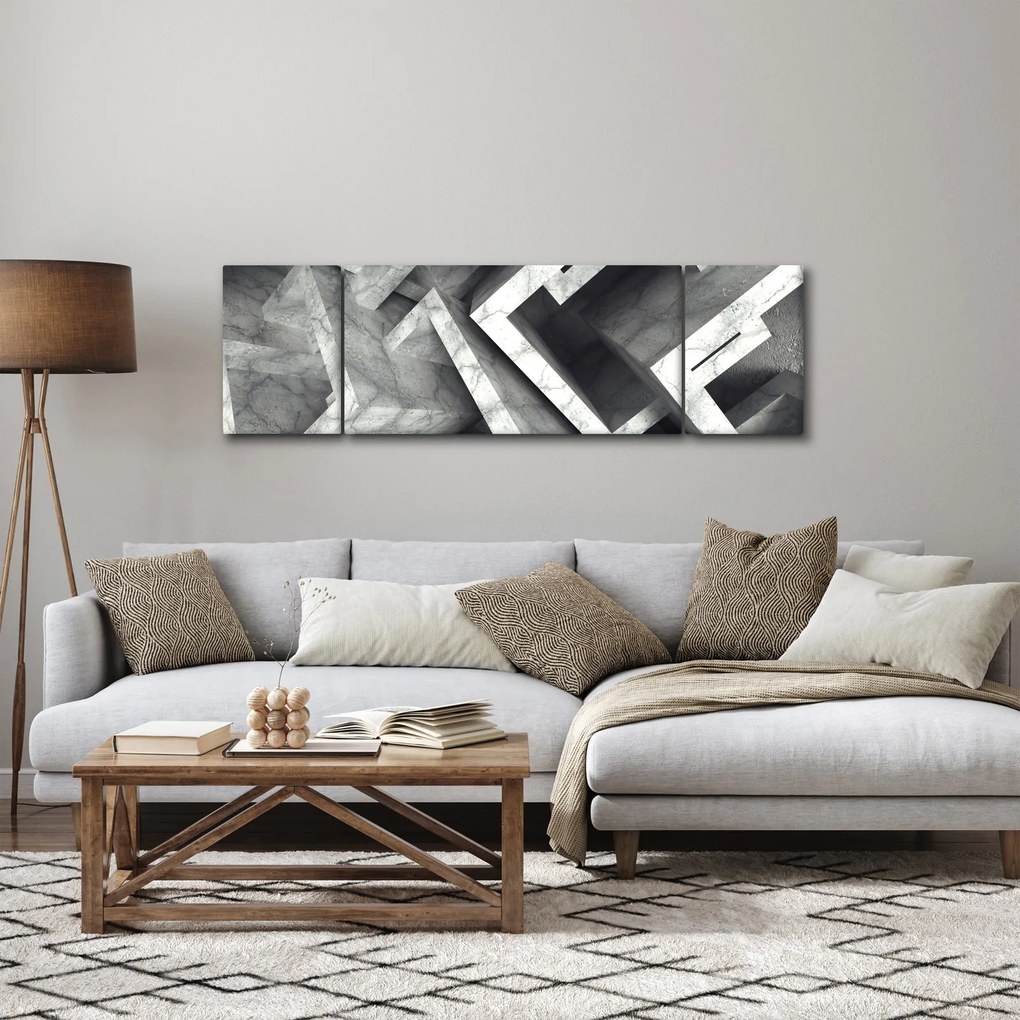 Abstrakcyjny obraz kostek (170x50 cm)