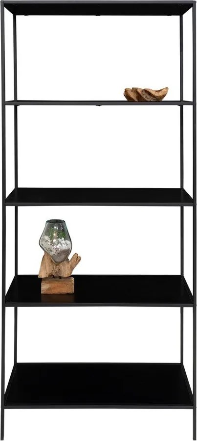 Czarny metalowy regał 80x170x36 cm Vita – House Nordic