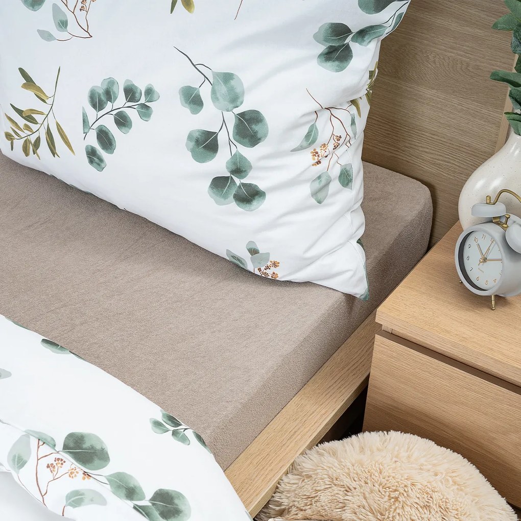 4Home prześcieradło frotte szary, 180 x 200 cm, 180 x 200 cm