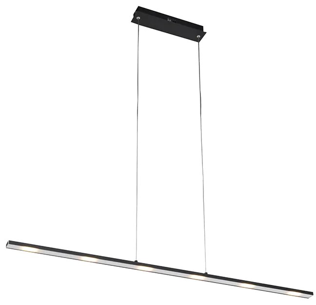 Designerska lampa wisząca czarna z diodą LED i ściemniaczem dotykowym - Platina