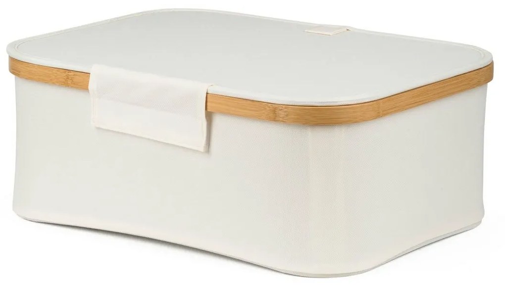 Pojemnik do przechowywania G21 40 x 30 x 15 cm, bambusowy z pokrywką, beżowy
