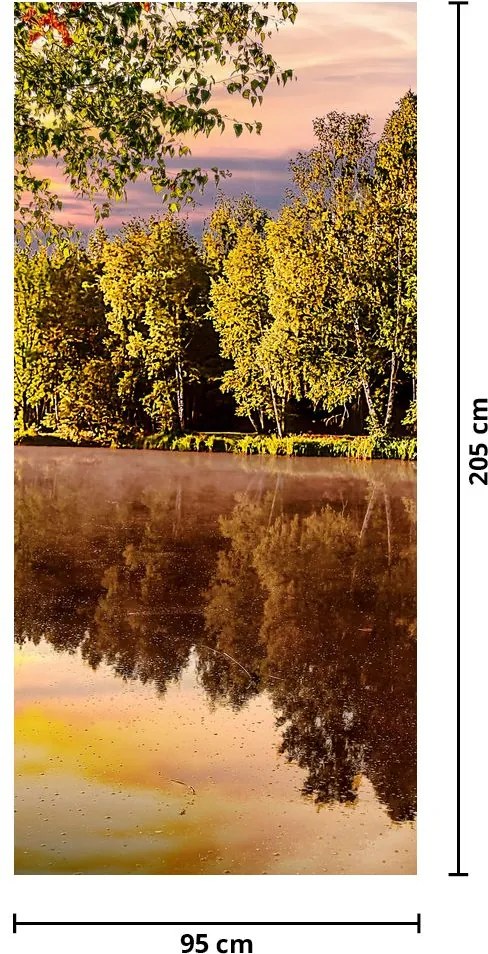 Fototapeta na drzwi - Za rzeką (95x205cm)