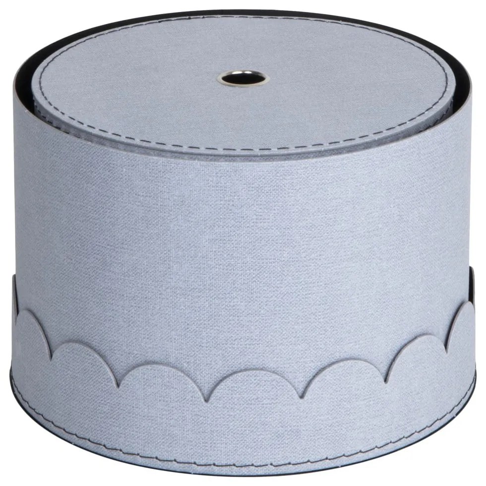 Jasnoszare kartonowe pojemniki z pokrywką zestaw 2 szt. ø 26x17,5 cm Wilma – Bigso Box of Sweden