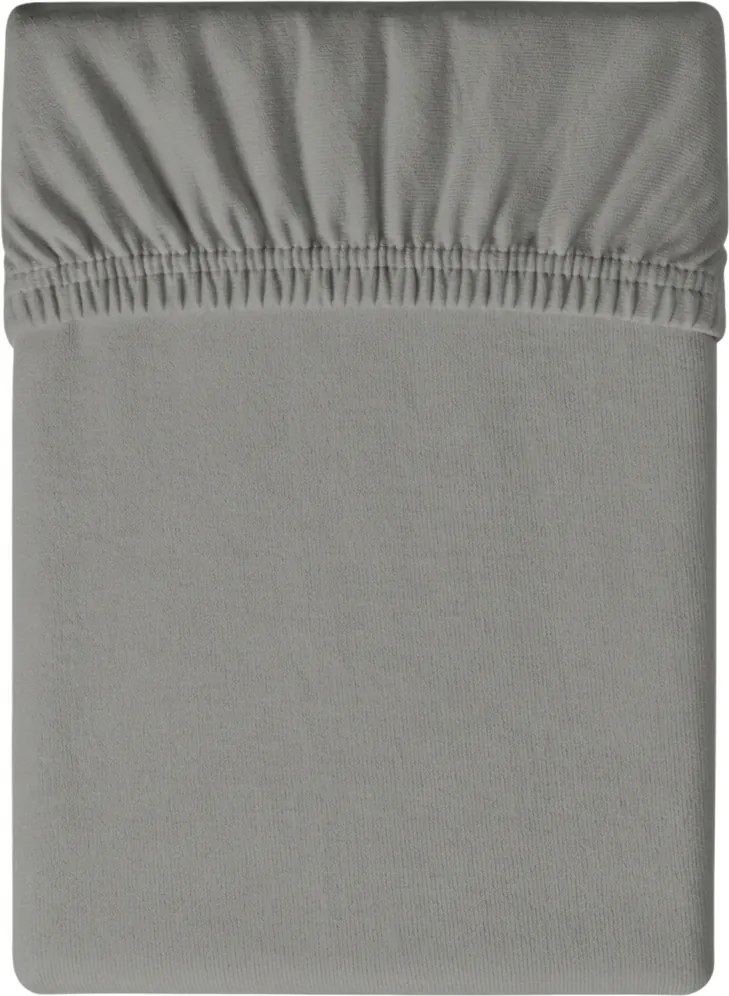 PrzytulneMieszkanie.pl Prześcieradło jersey szare 90 x 200 cm