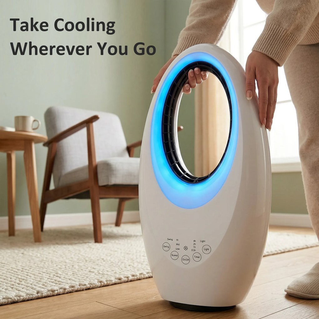 HOMCOM turmventilator säulenventilator rotorloser ventilator ohne flügel | Aosom PL