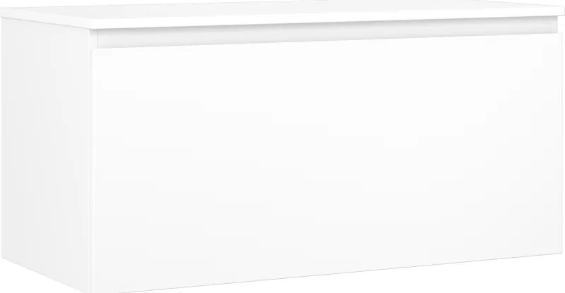 Mexen Orio szafka łazienkowa podumywalkowa 100 cm z blatem, 1 szuflada, biała mat - 91A10-10047-1-BFC01