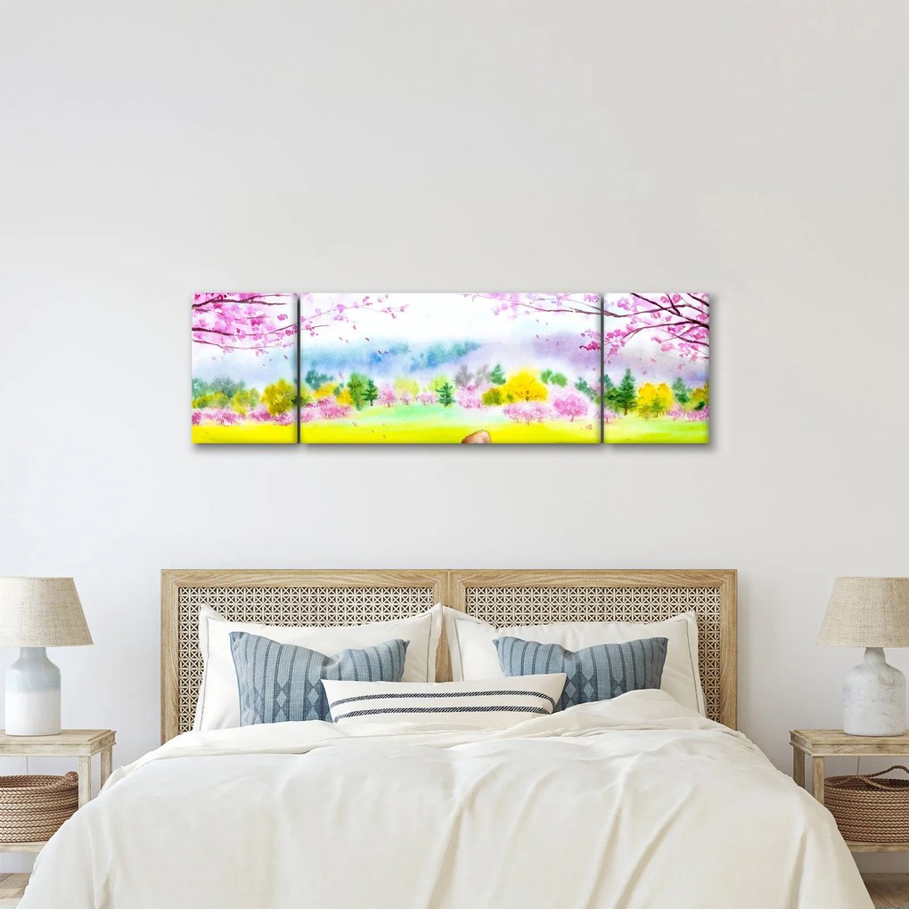 Obraz - Malowana sarna, akwarela (170x50 cm)