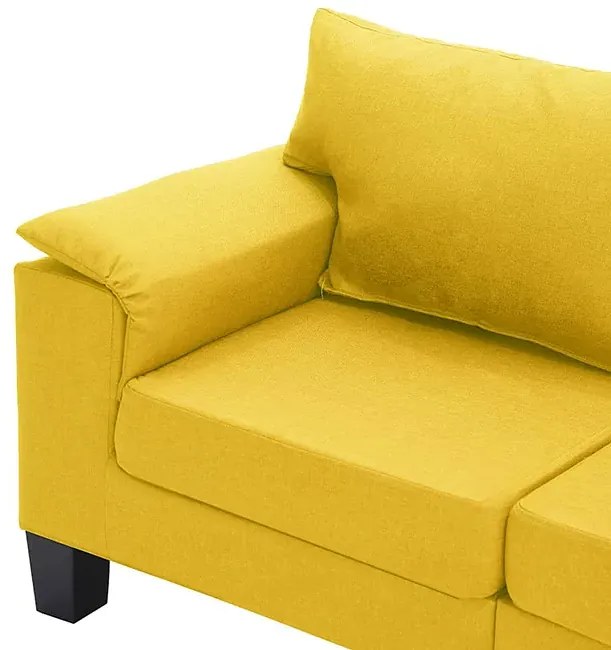 2-osobowa żółta sofa z podłokietnikami - Ekilore 2Q