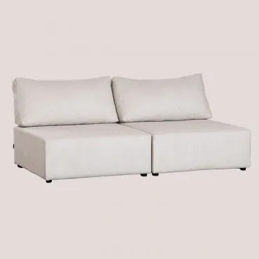 2-czesciowa Sztruksowa Sofa Modulowa Kata Sand Grey - Sklum