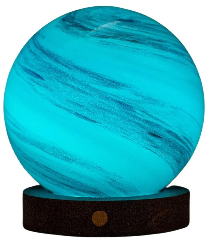 Lampa stołowa LED w ciemnym naturalnym kolorze ze szklanym kloszem (wysokość 13 cm) Polar Cloud – Gingko