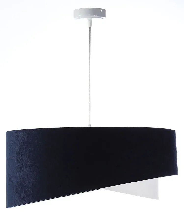 Granatowo-srebrna lampa wisząca nad stół - 3X EX995 W5-S09