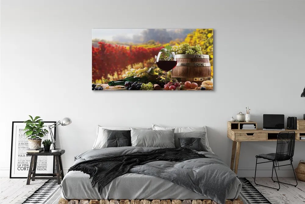 Obraz drukowany na płótnie Jesienny Wieczór Przy Winie