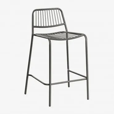 Elton Stołek Składany Wysoki Czarny Węgiel & ↑65 Cm - Sklum