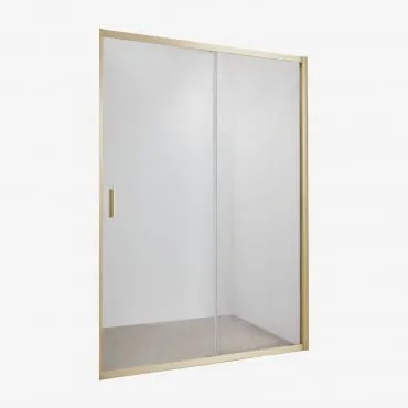 Przesuwne Drzwi Prysznicowe Z Miękkim Zamykaniem, Szkło Hartowane 6 Mm I Aluminium Dover Szczotkowane Złoto & Transparent & 120 X 195 Cm - Sklum