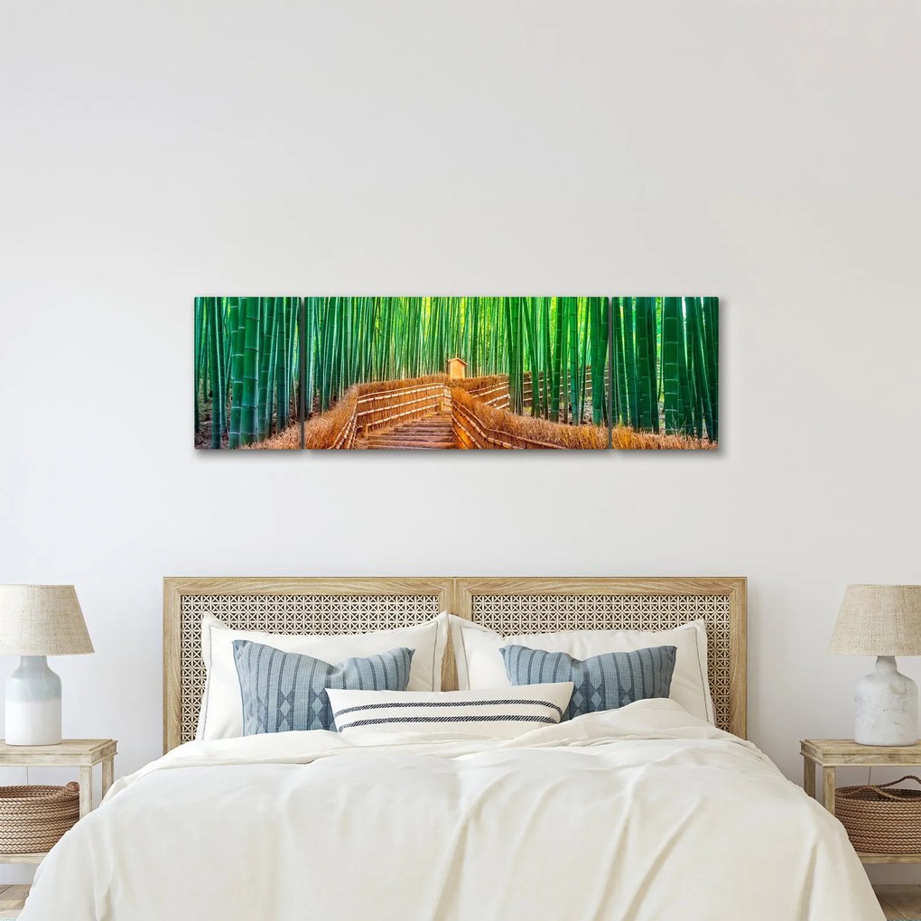 Obraz - Japoński las bambusowy (170x50 cm)