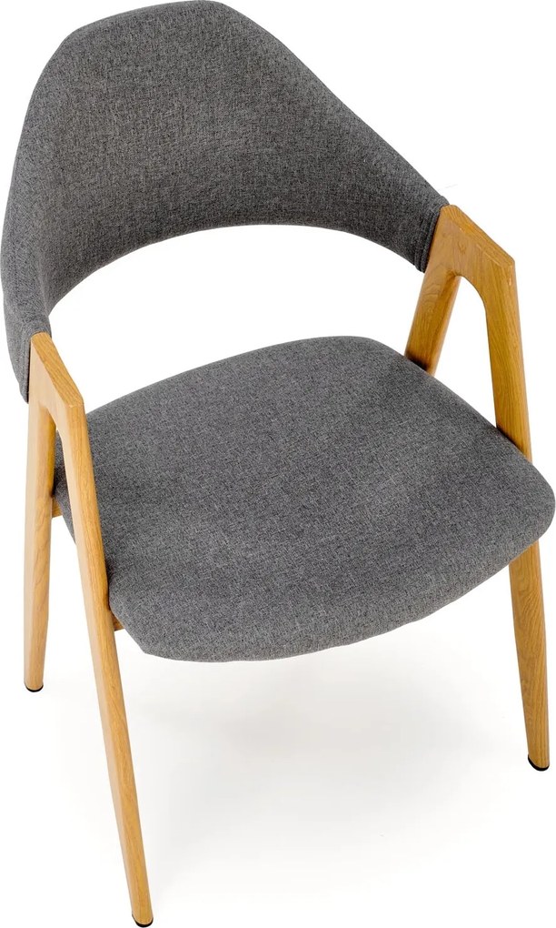 Krzesło na metalowym stelażu pokryte tkaniną K344