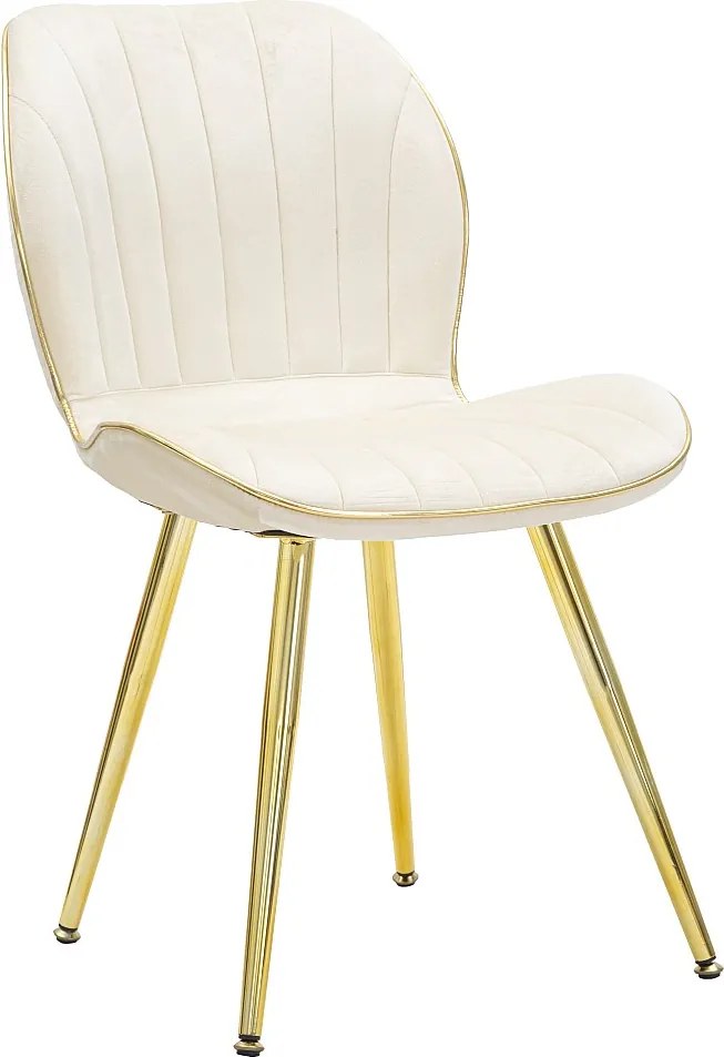 Krzesło Paris Space Cream/Złote Zestaw 2 szt. 46X58X77 cm