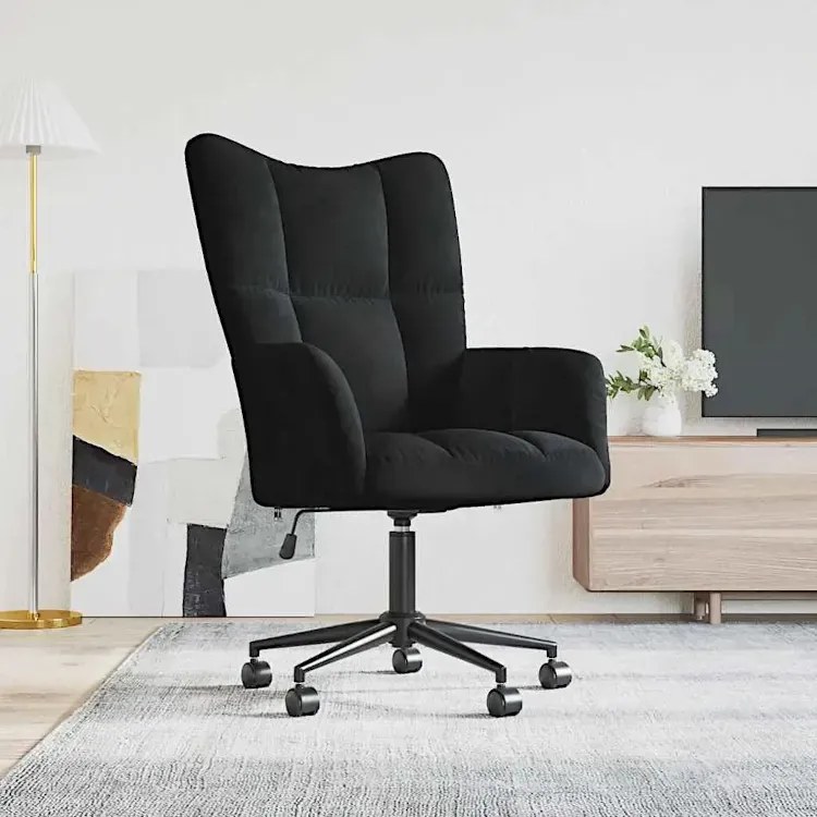 Fotel do biurka glamour czarny C7-A25