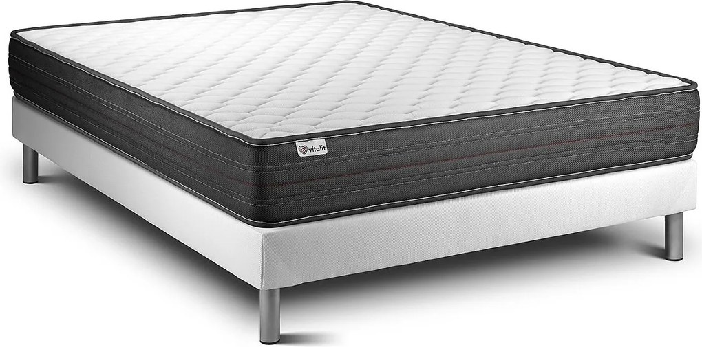 lózka z materacem VITALPOWER 150 x 200 cm Rama lózka Bialy