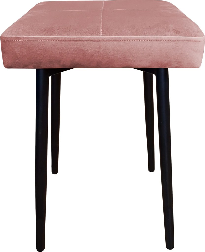 Taboret MAX tkanina Welur stelaż metalowy STOŁEK LOFT : Kolor nogi - Czarna stożek, Kolor tkaniny - VELVET - MG58, Typ tkaniny - Velvet