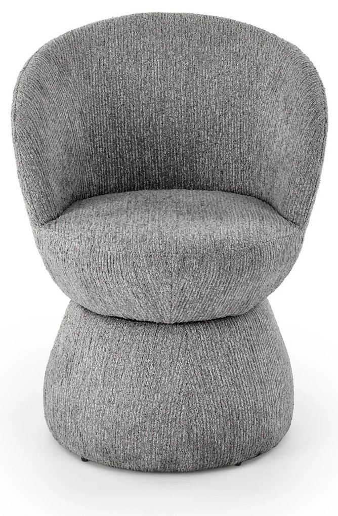 Krzesło tapicerowane, obrotowe szare, popiel K581