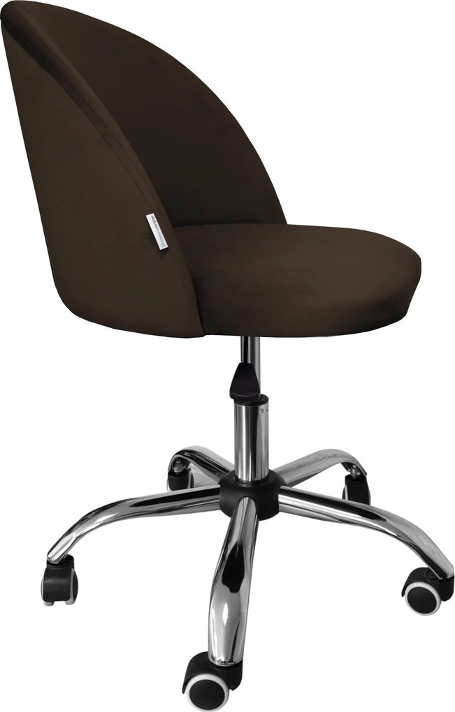 Fotel obrotowy COLIN krzesło biurowe fotel ergonomiczny do biurka : Kolor Stelaża - Chrom, Kolor tkaniny - VELVET - MG05, Typ siedziska - Siedzisko obrotowe 360°, Typ tkaniny - Velvet