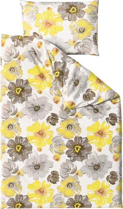 PrzytulneMieszkanie.pl PrzytulneMieszkanie.pl Pościel z mikrofibry FEONELLE żółto-szara Rozmiar pościeli: 2 szt 70 x 90 cm | 200 x 220 cm