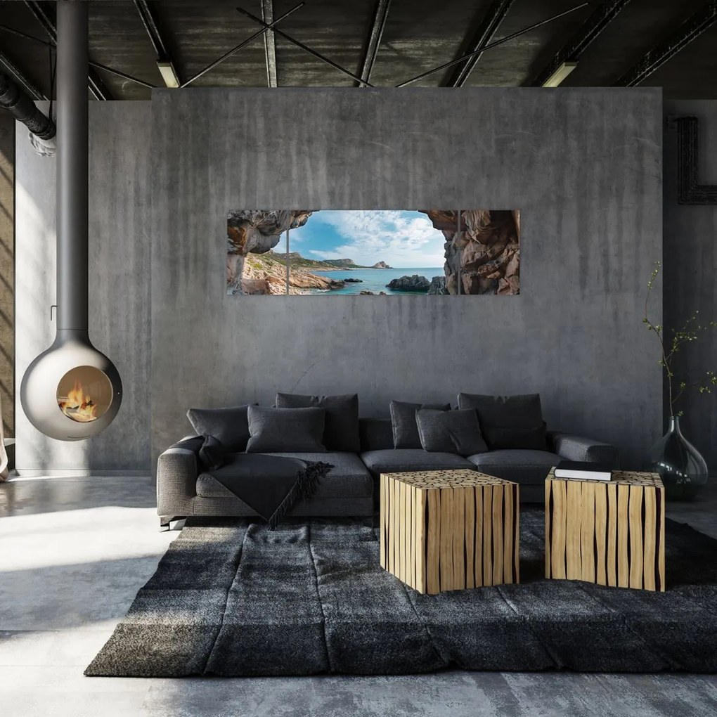 Obraz - Jaskinia przy morzu (170x50 cm)