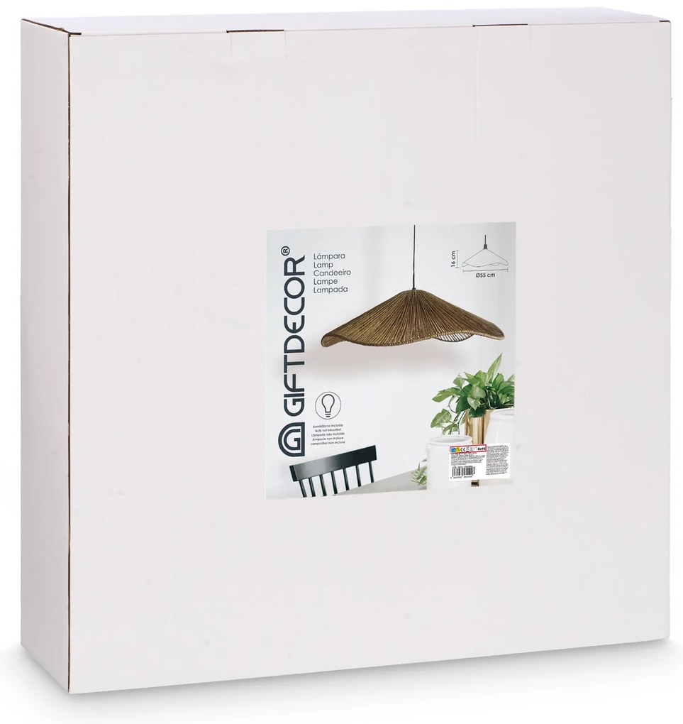 Lampa sufitowa VELTO pleciony klosz, 55 cm