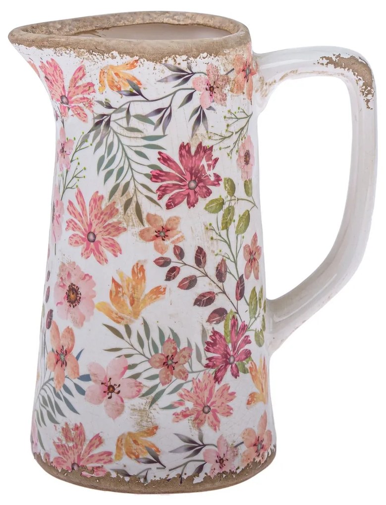 Ceramiczny suchy wazon Vintage florist, 15,5 x 19,5 x 10,5 cm