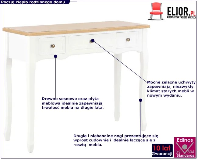 Biała konsola retro A5-W60