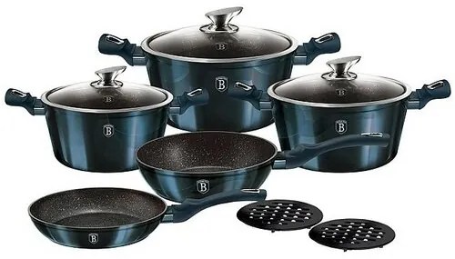 Berlinger Haus 10-częściowy komplet kuchenny Aquamarine Metallic Line