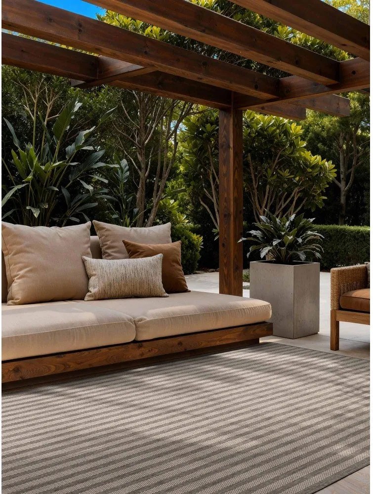 Szaro-kremowy dywan odpowiedni na zewnątrz 160x230 cm Haringey Linley – Ted Baker