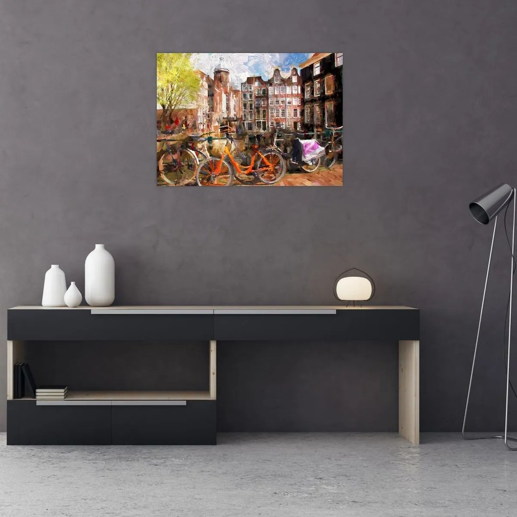 Obraz - Amsterdam, malarstwo (70x50 cm)