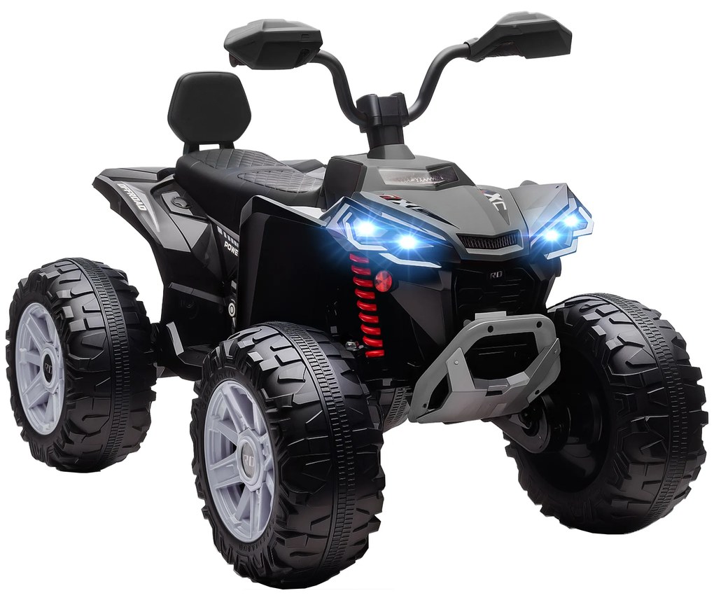 AIYAPLAY Elektryczny Quad dla Dzieci, 24V Pojazd z 4 Kołami, Reflektory, Port USB, Funkcja MP3, 6,5 km/h, 3-8 lat